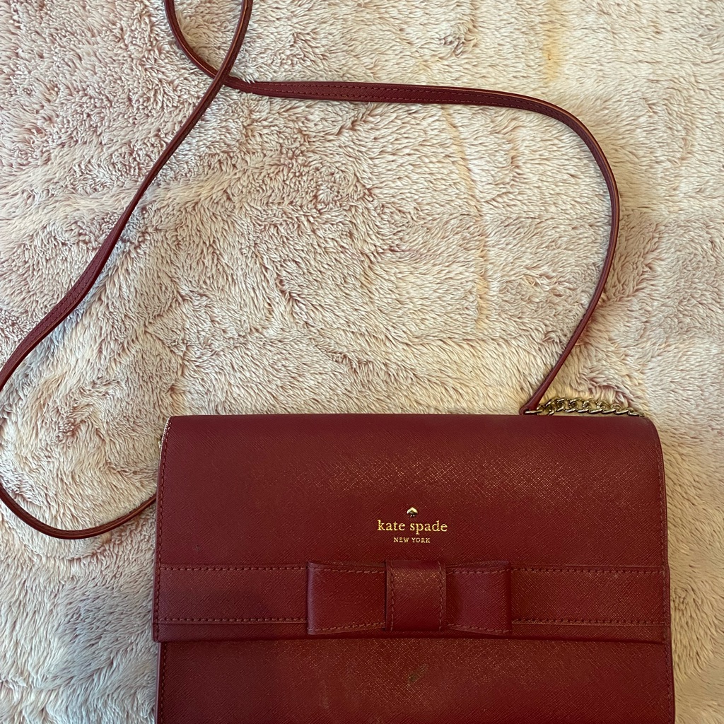 Red Kate Spade Bag With Bow